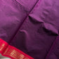 Minimal Border Edit - Dark Purple Kanchi Cotton Saree