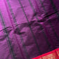 Minimal Border Edit - Dark Purple Kanchi Cotton Saree