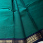 Minimal Border Edit - Dark Peacock green Kanchi Cotton Saree