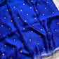 Royal blue matka silk saree with muslin pallu and gini weave – House of Thansha