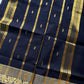 Vegan Silk Saree – Mehendi & Blue | Handloom