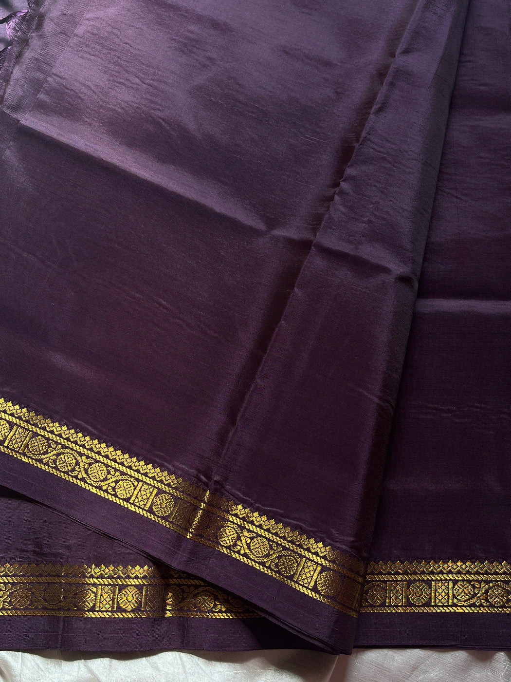 Vegan Silks | Chinnalampattu Saree – Chocolate Brown