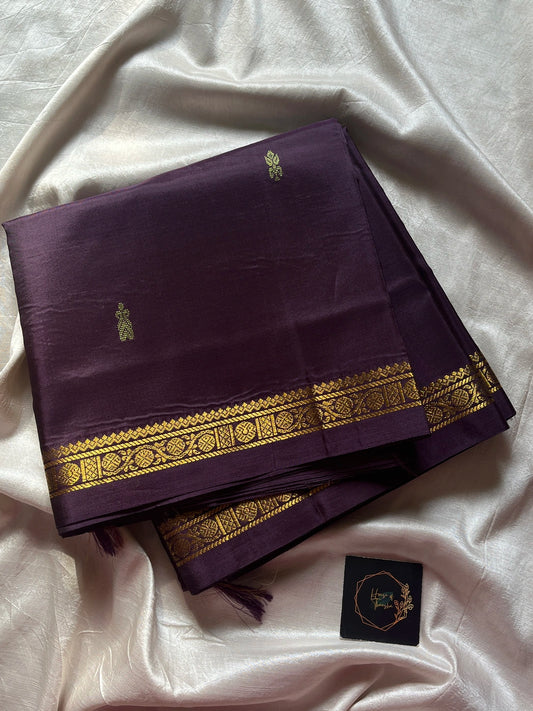 Vegan Silks | Chinnalampattu Saree – Chocolate Brown