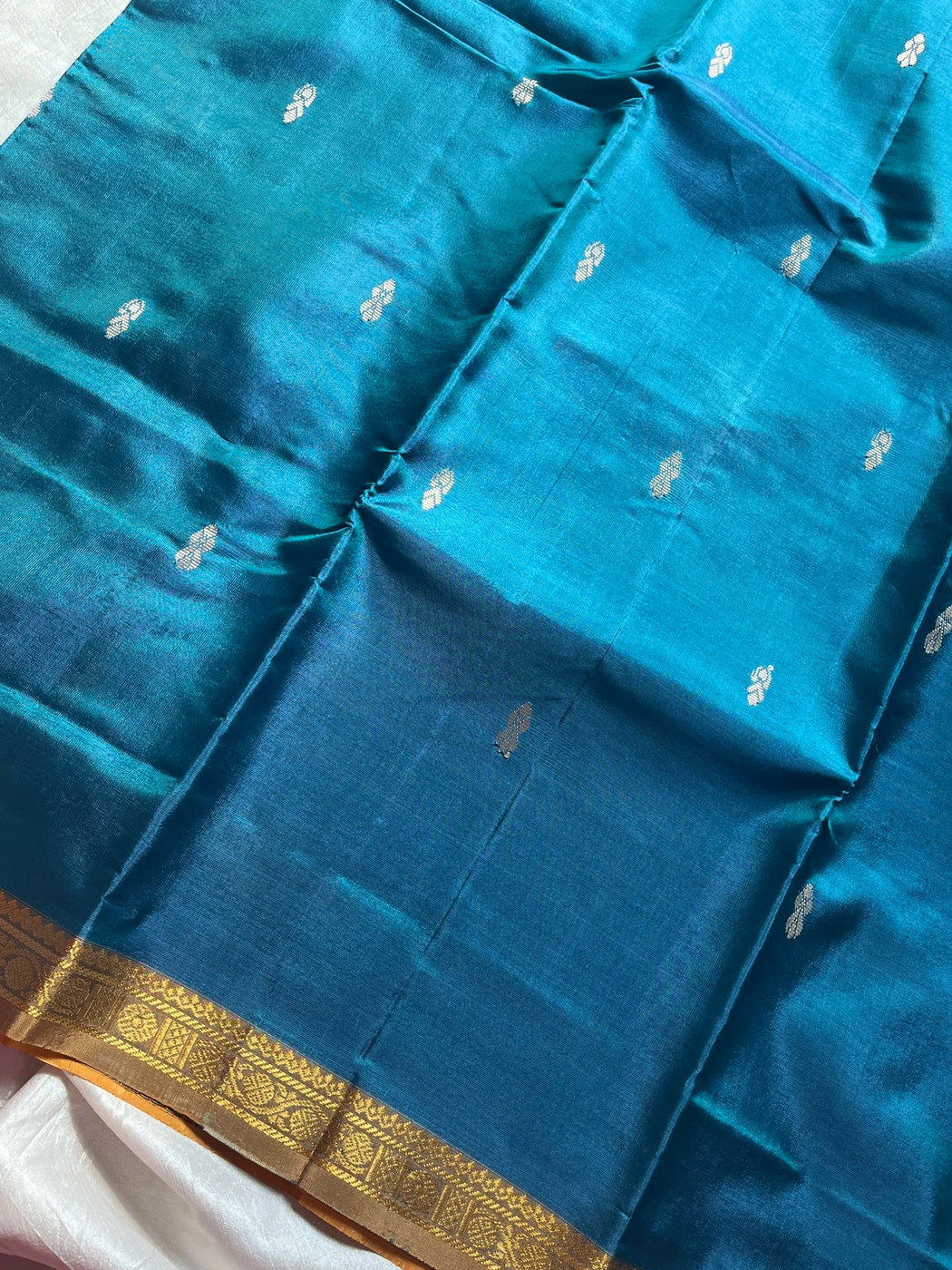 Vegan Silks | Chinnalampattu Saree – Persian Teal