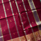 Vegan Silk Saree – Olive & Maroon | Handloom