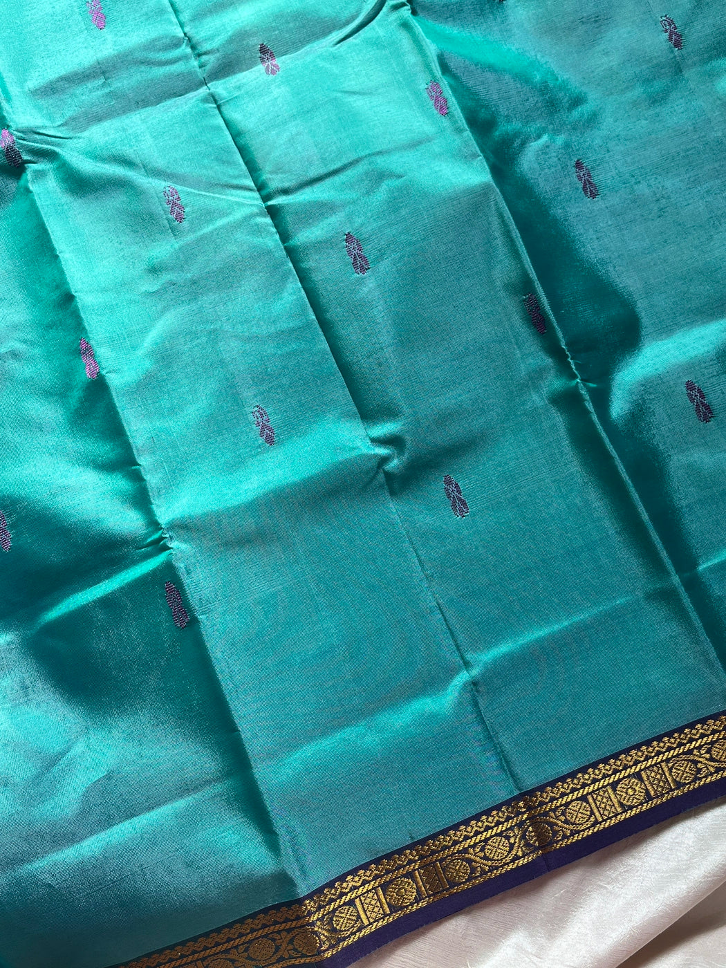 Vegan Silks | Chinnalampattu Saree – Teal