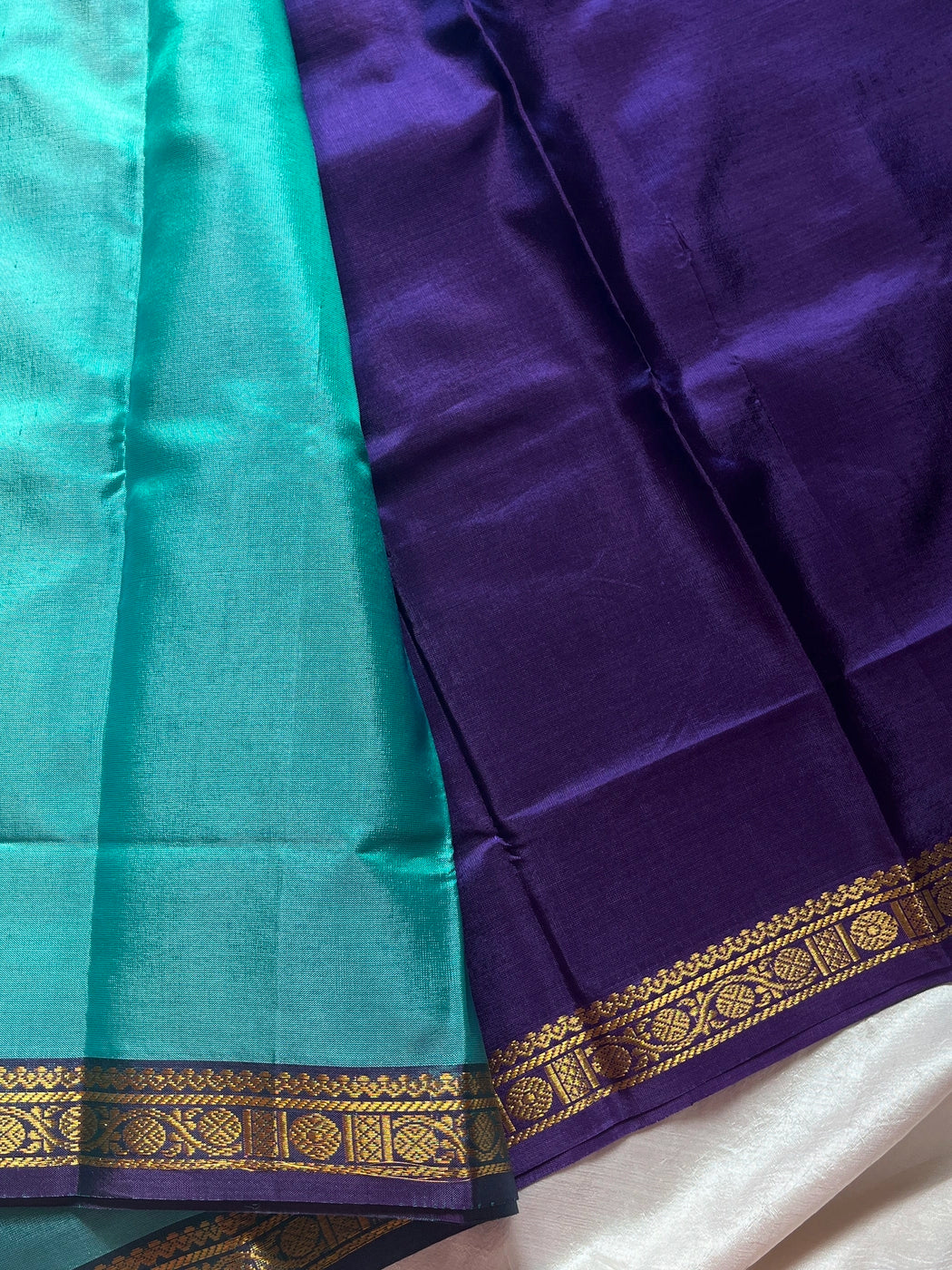 Vegan Silks | Chinnalampattu Saree – Teal