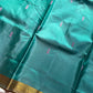 Vegan Silks | Chinnalampattu Saree – Turquoise Teal