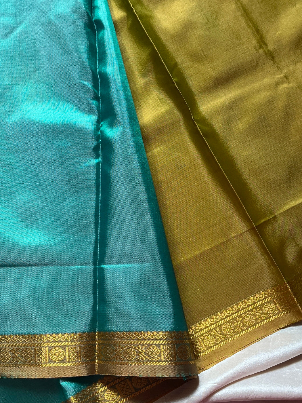 Vegan Silks | Chinnalampattu Saree – Turquoise Teal