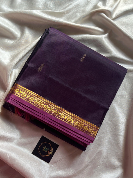 Vegan Silks | Chinnalampattu Saree – Jamun Purple