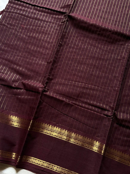 Zari Edition | Coffee Brown Kanchi Cotton Saree