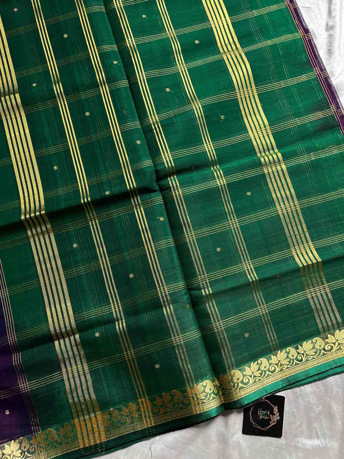 Vegan Weaves – Violet Handloom Art Silk Saree (Without blouse)