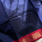 Minimal Border Edit - Dark Blue Kanchi Cotton Saree