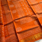 Madurai Sungudi Cotton Madisar 10 Yards - Orange