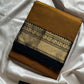 Subtle Weaves | Mustard Yellow & Black Kanchi Cotton Saree