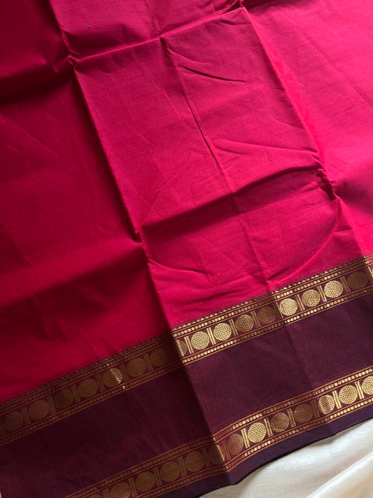 Subtle Weaves | Pink Kanchi Cotton Saree
