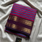 Maragatham – Blue & Purple Kattam Chettinadu Cotton Saree