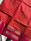 Maragatham – Orange & Pink Kattam Chettinadu Cotton Saree