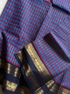 Maragatham – Blue Kattam Chettinadu Cotton Saree
