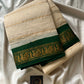 Sungudi Cotton Saree - Cream white
