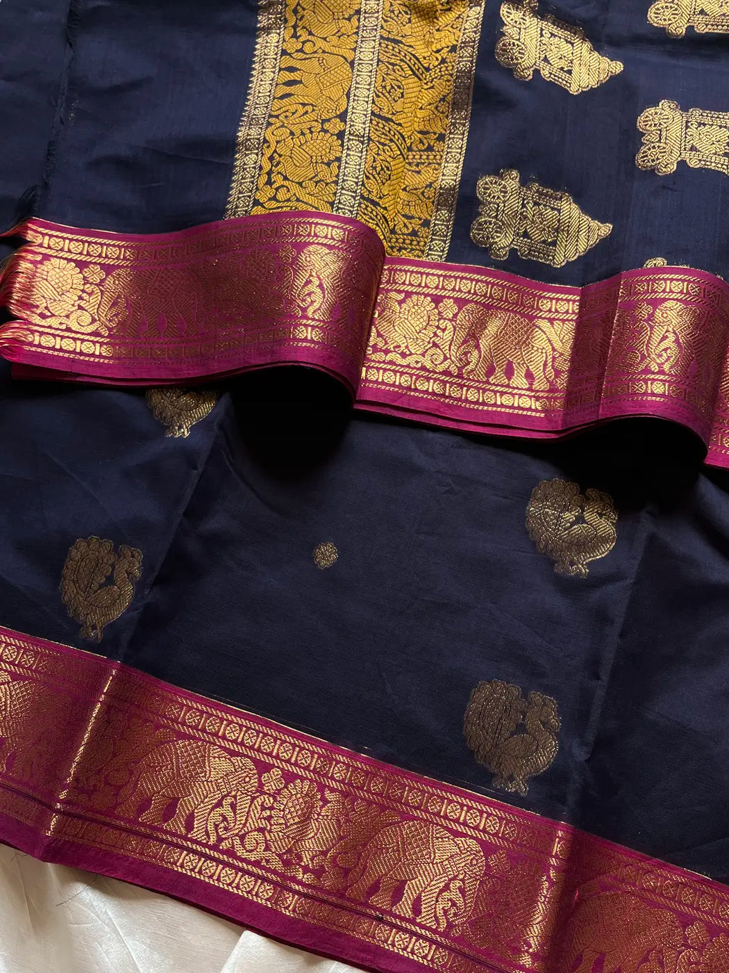 Mercerised Kanchi Cotton - Dark Blue