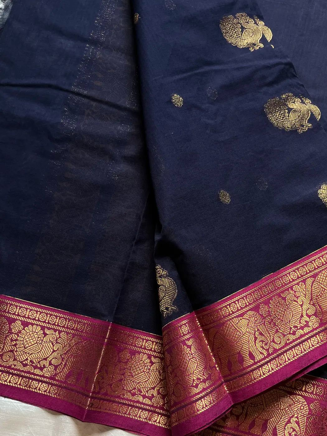 Mercerised Kanchi Cotton - Dark Blue