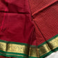 Royal Drapes – Mercerised 120 counts Kanchi Cotton Saree - Maroon