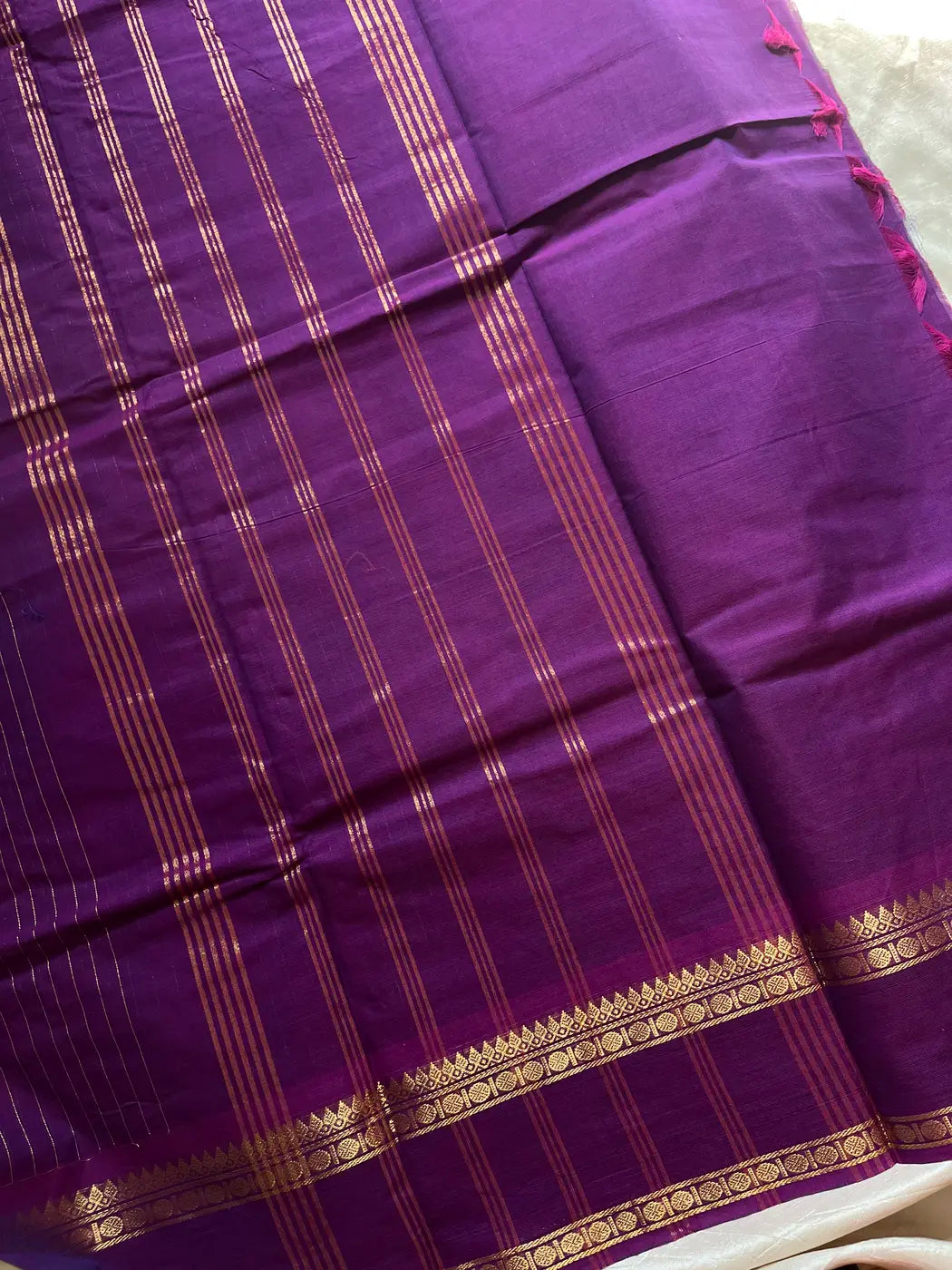 Zari Edition | Violet Kanchi Cotton Saree