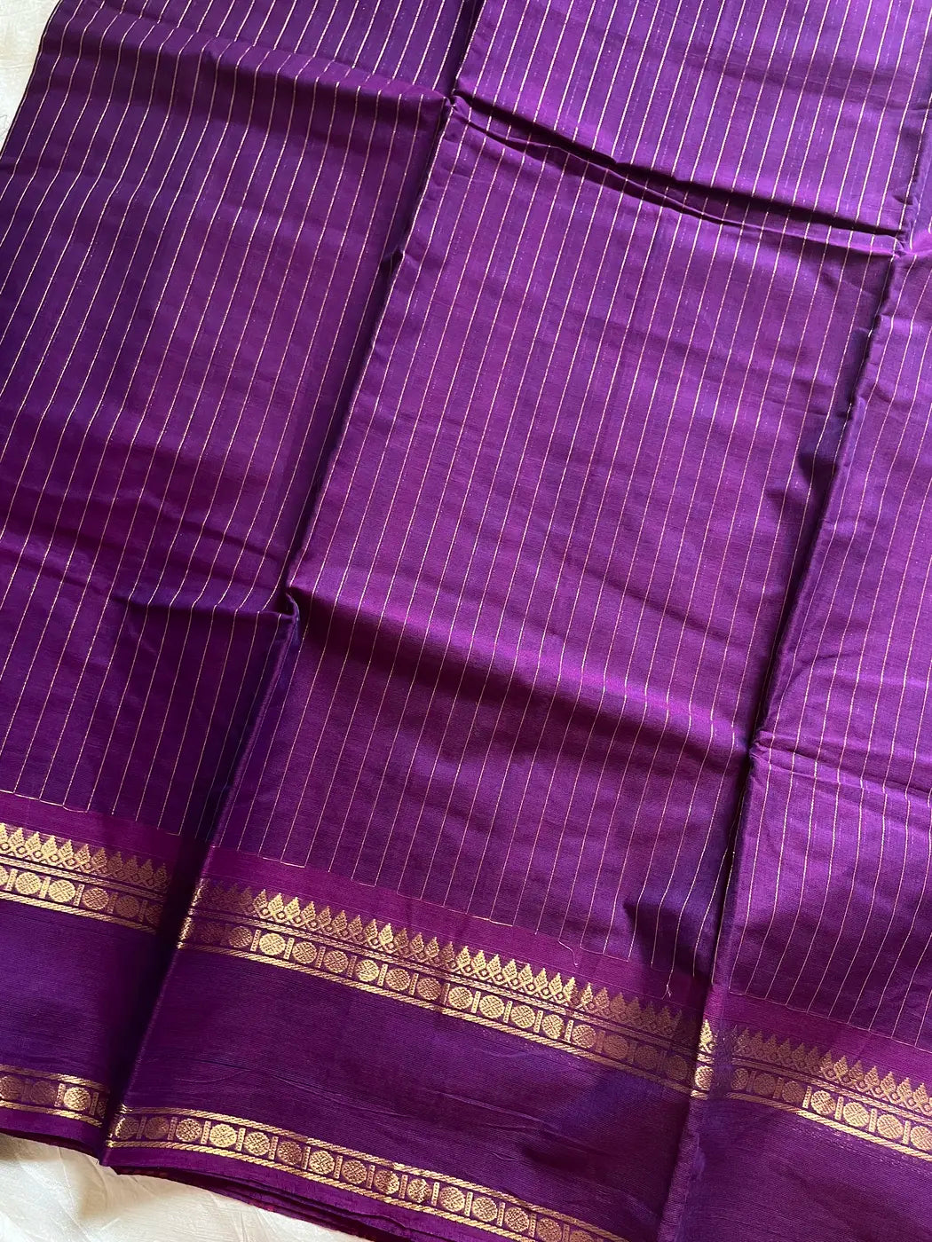 Zari Edition | Violet Kanchi Cotton Saree