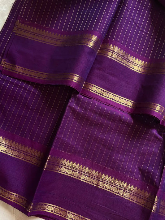 Zari Edition | Violet Kanchi Cotton Saree