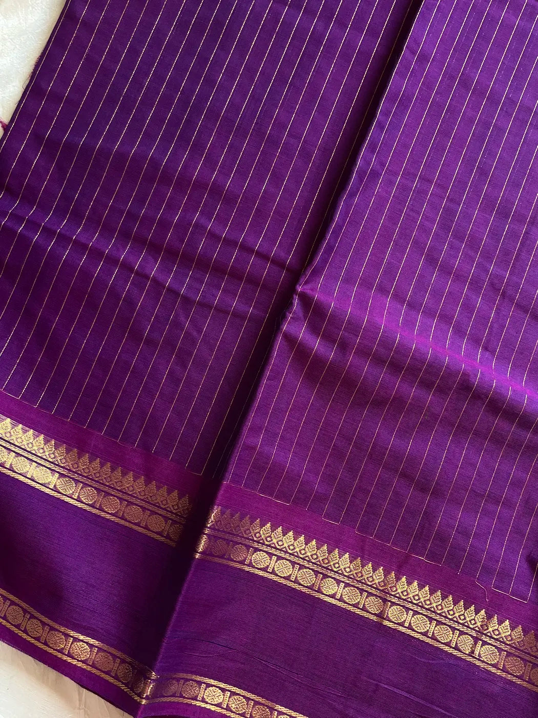 Zari Edition | Violet Kanchi Cotton Saree