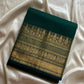 Subtle Weaves | Dark Green Kanchi Cotton Saree