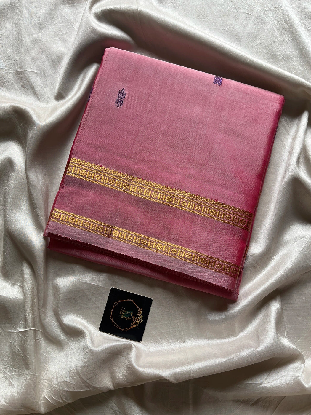 Vegan Silks | Chinnalampattu Saree – Pastel Pink