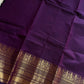 Subtle Weaves | Dark Purple Kanchi Cotton Saree