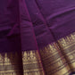 Subtle Weaves | Dark Purple Kanchi Cotton Saree