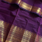 Subtle Weaves | Dark Purple Kanchi Cotton Saree