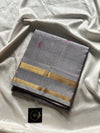 Vegan Silks | Chinnalampattu Saree – Pastel Grey