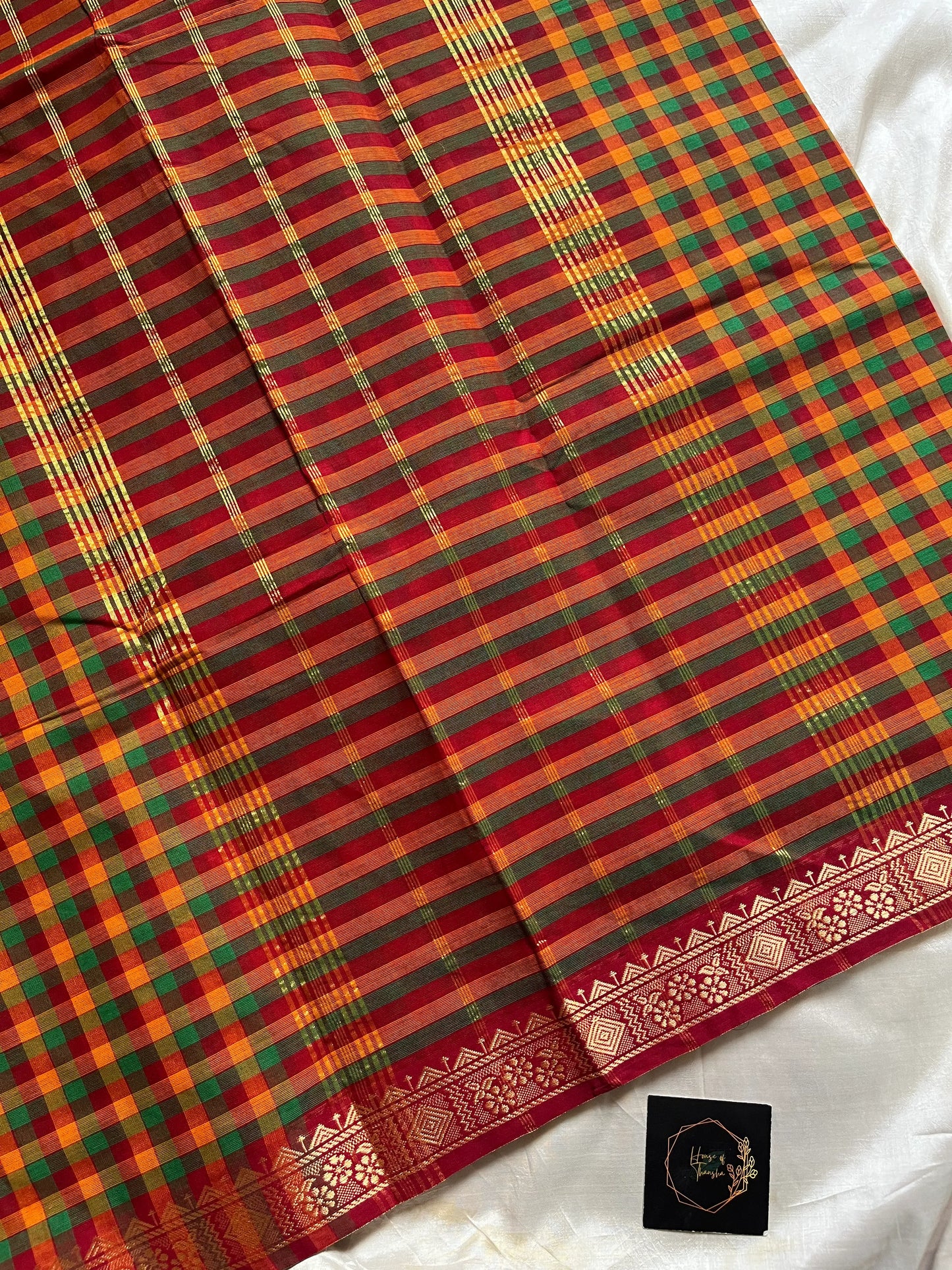 Mini Kattam – Paazhum pazhamum kattam Chettinadu Cotton Saree