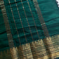 Subtle Weaves | Dark Green Kanchi Cotton Saree