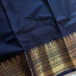 Subtle Weaves | Dark Blue Kanchi Cotton Saree
