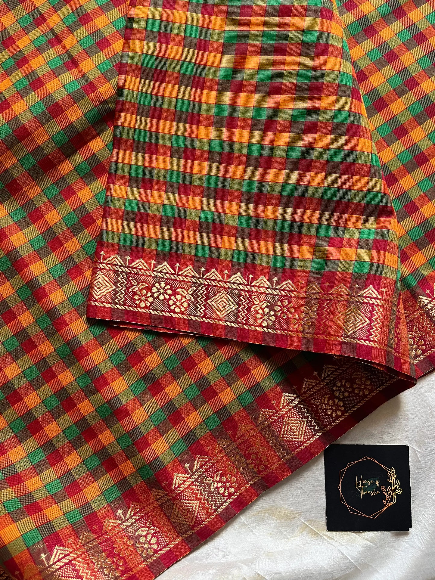 Mini Kattam – Paazhum pazhamum kattam Chettinadu Cotton Saree