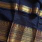 Subtle Weaves | Dark Blue Kanchi Cotton Saree