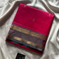 Vegan Silks | Chinnalampattu Saree – Deep Pink & Green