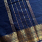 Subtle Weaves | Dark Blue Kanchi Cotton Saree