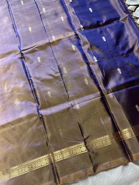 Vegan Silks | Chinnalampattu Saree – Amethyst Mist