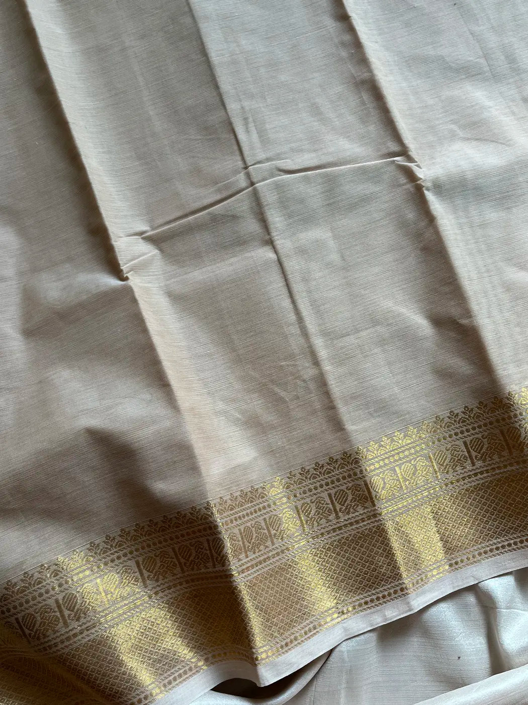 Subtle Weaves | Beige Kanchi Cotton Saree