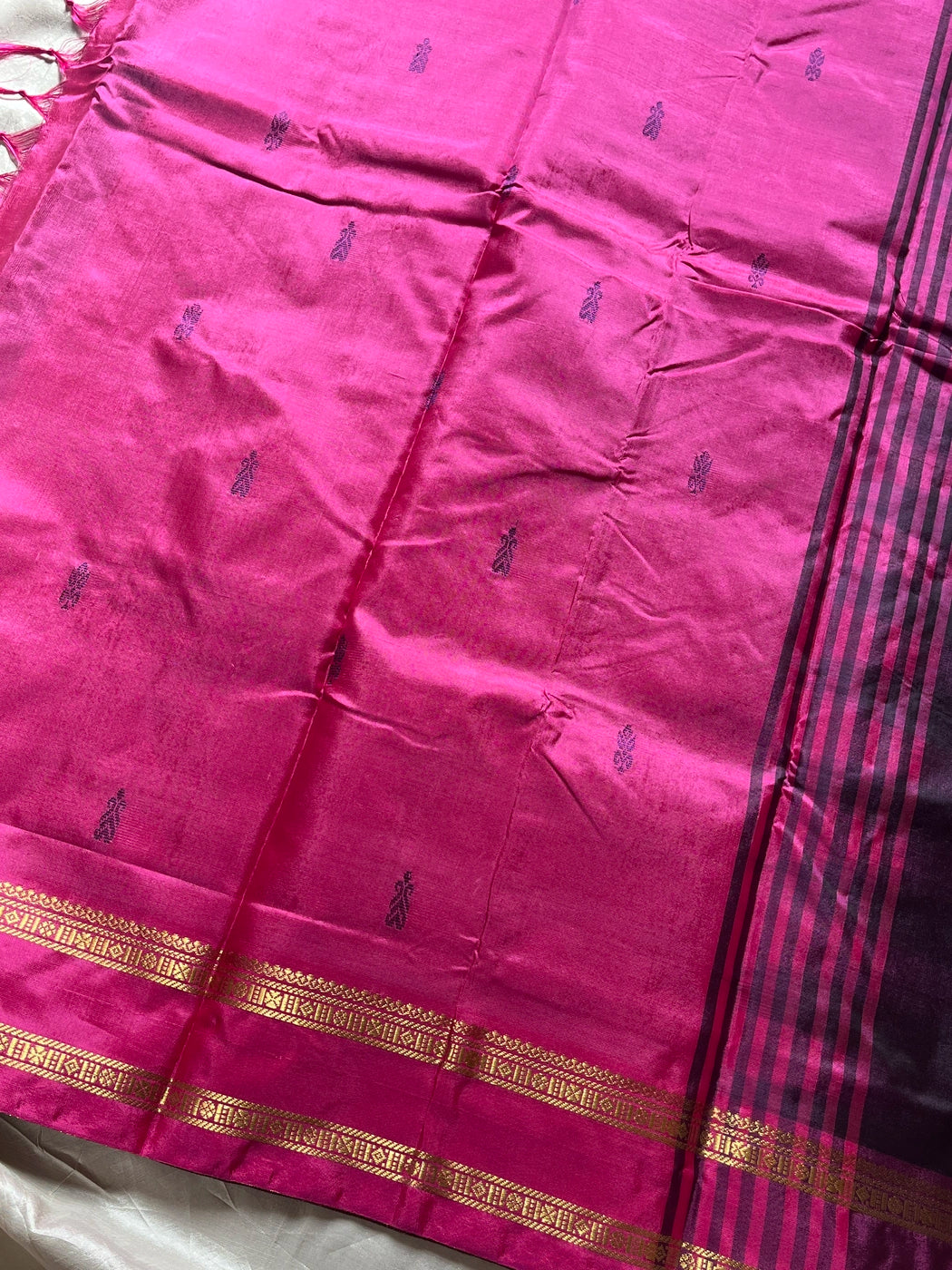 Vegan Silks | Chinnalampattu Saree – Deep Aubergine