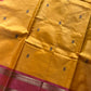Vegan Silks | Chinnalampattu Saree – Mango Yellow & Pink