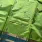 Vegan Silks | Chinnalampattu Saree – Green & SkyBlue