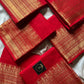 Subtle Weaves | Red Kanchi Cotton Saree
